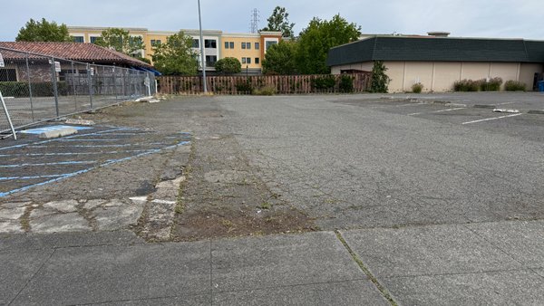 Parking Lot Next to Former Fourth & Sea Fish & Chips, a vacant property in downtown Petaluma