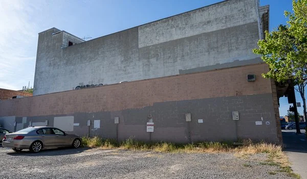Parking Lot Next to Former Clock Shop, a vacant property in downtown Petaluma
