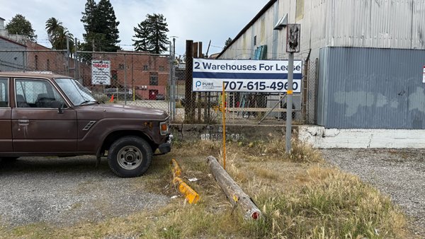 Warehouse and Surface Area Parking, a vacant property in downtown Petaluma