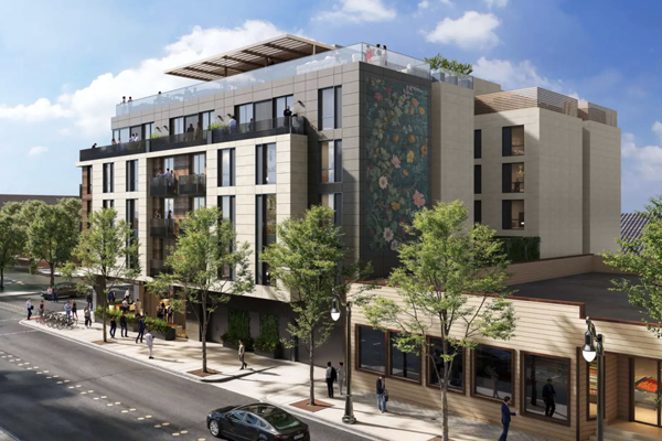 EKN Development's rendering of the 6-story Appellation Hotel
